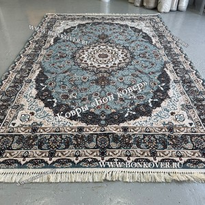 Восточный Ковер Медальон Арт 30147 Прямоугольный Голубой